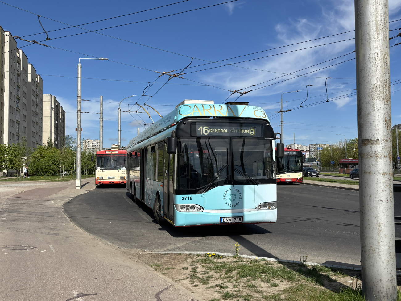 Вилнюс, Solaris Trollino II 15 AC № 2716