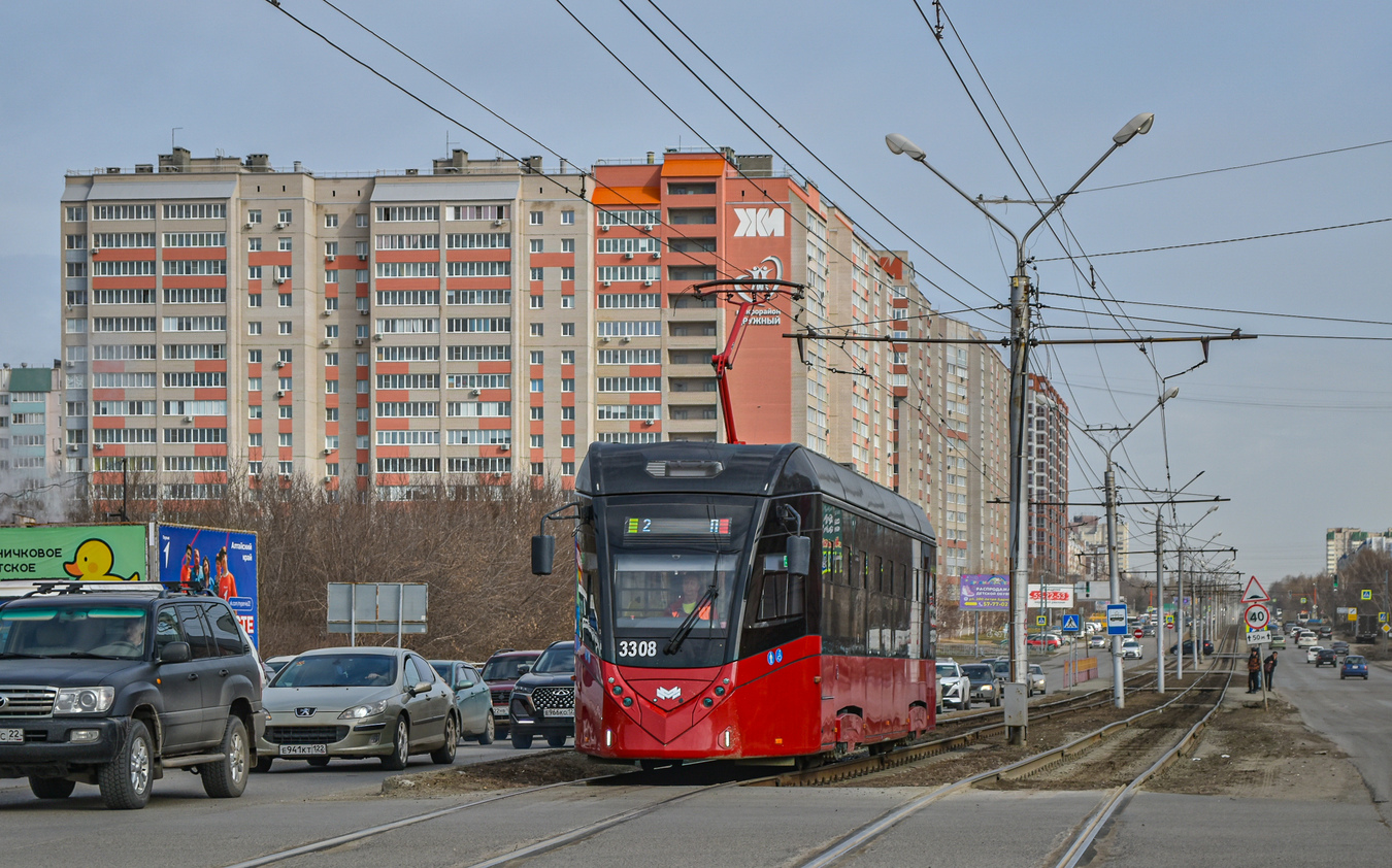 Барнаул, БКМ 802Е (Т811) № 3308 Барнаул, БКМ 802Е (Т811) № 3308