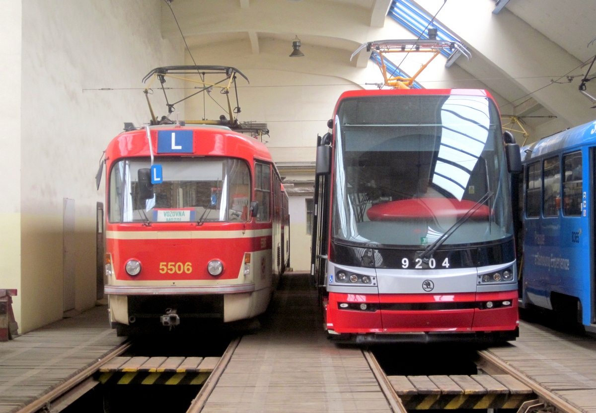 Прага, Tatra T3 № 5506; Прага, Škoda 15T1 ForCity Alfa Praha № 9204 Прага, Tatra T3 № 5506; Прага, Škoda 15T1 ForCity Alfa Praha № 9204