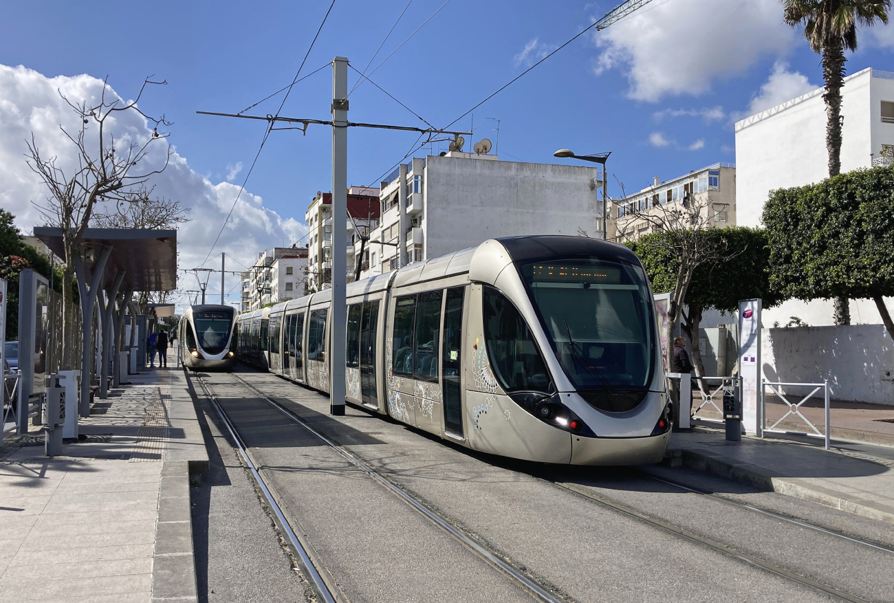 Рабат - Сале, Alstom Citadis 302 № 040; Рабат - Сале, Alstom Citadis 302 № 036