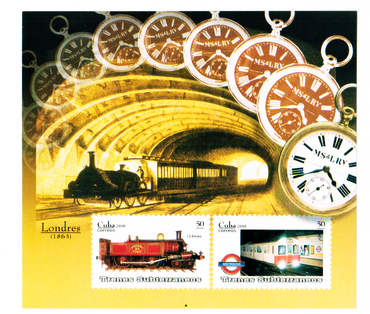 Postage stamps; London — Underground — Lines and Stations