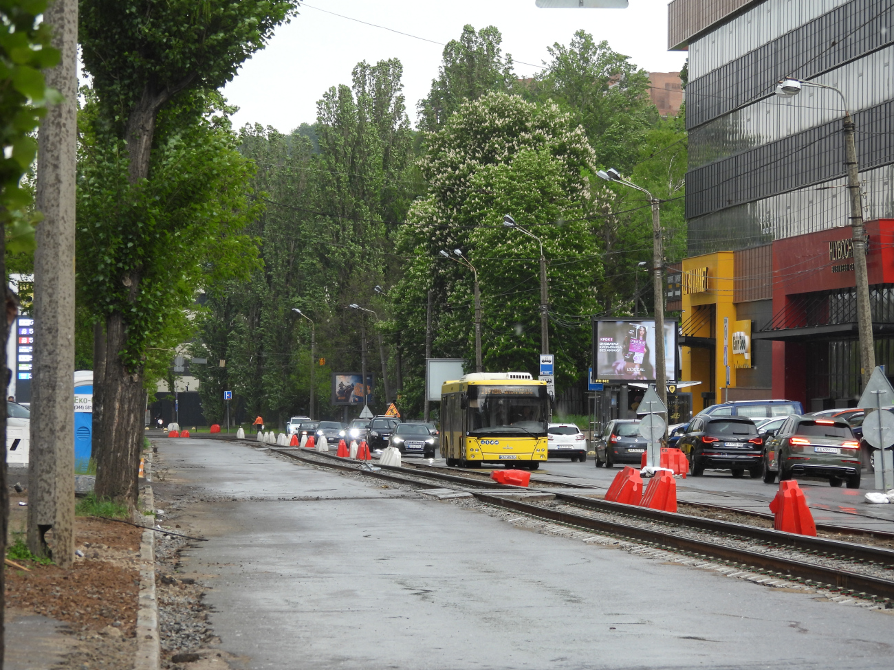 Киев — Разные фотографии; Киев — Реконструкция трамвайной линии по улице Глубочицкой