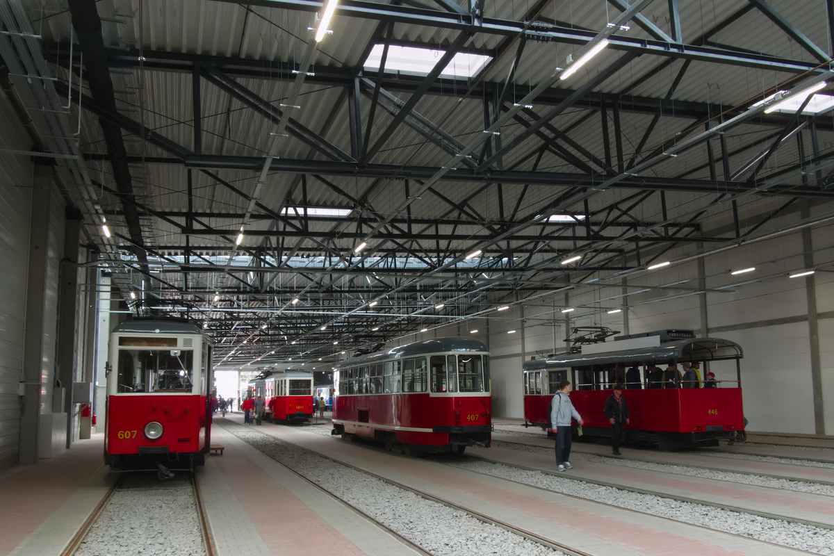 Varșovia, Konstal N Nr. 607; Varșovia, Konstal 13N Nr. 407; Varșovia — The open day of Annopol tram depot — 11.05.2025