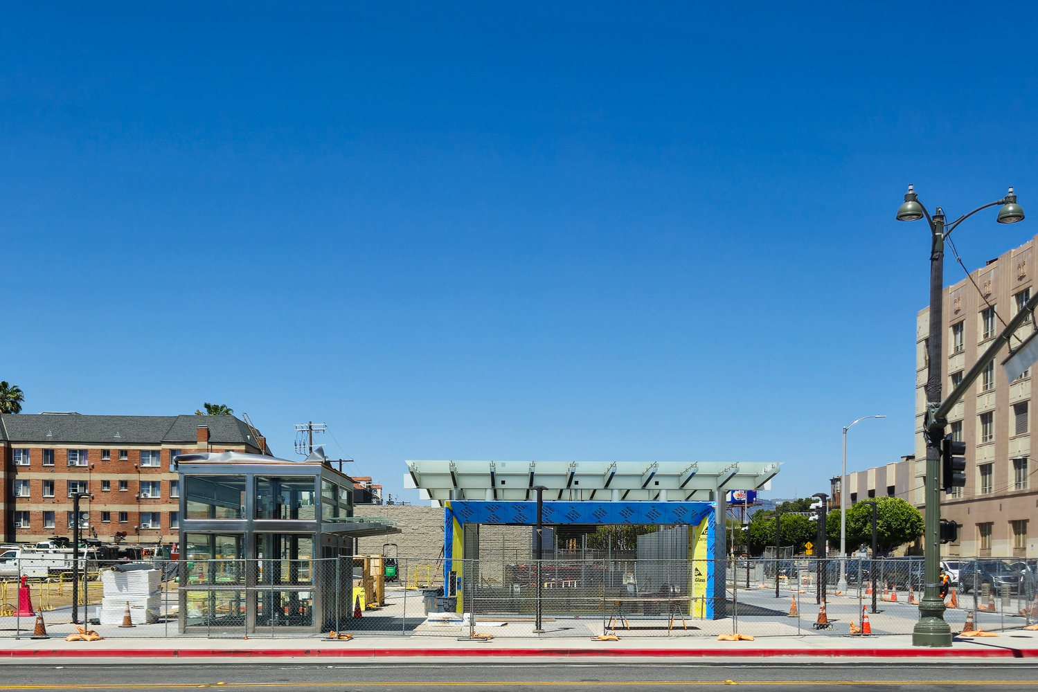 Los Angeles — Construction of Line D metro stations