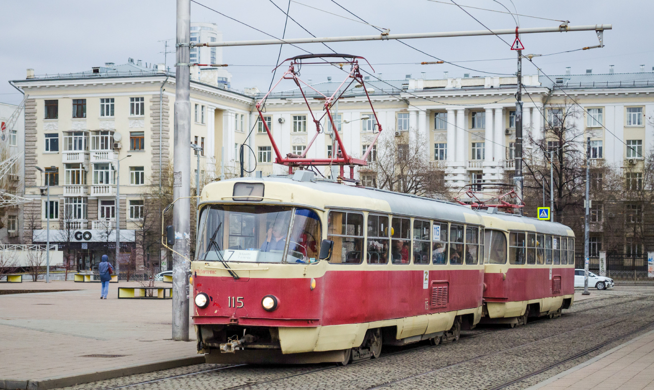 Екатеринбург, Tatra T3SU (двухдверная) № 115