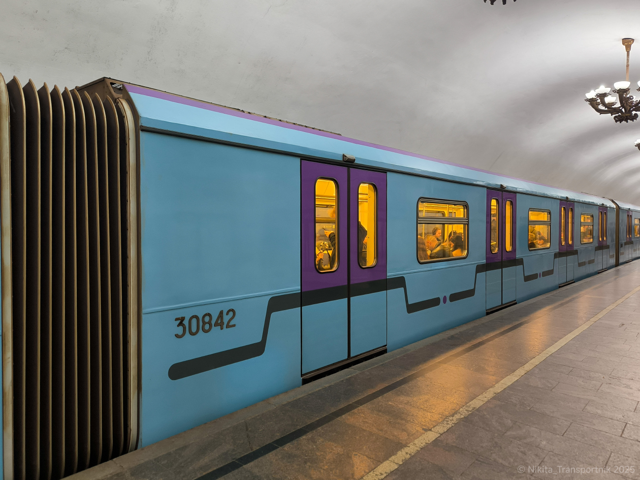 Maskva, 81-761A nr. 30842; Maskva — Festive events, exhibitions of rolling stock and a train parade dedicated to the 90th anniversary of the Moscow Metro on May 15-18, 2025