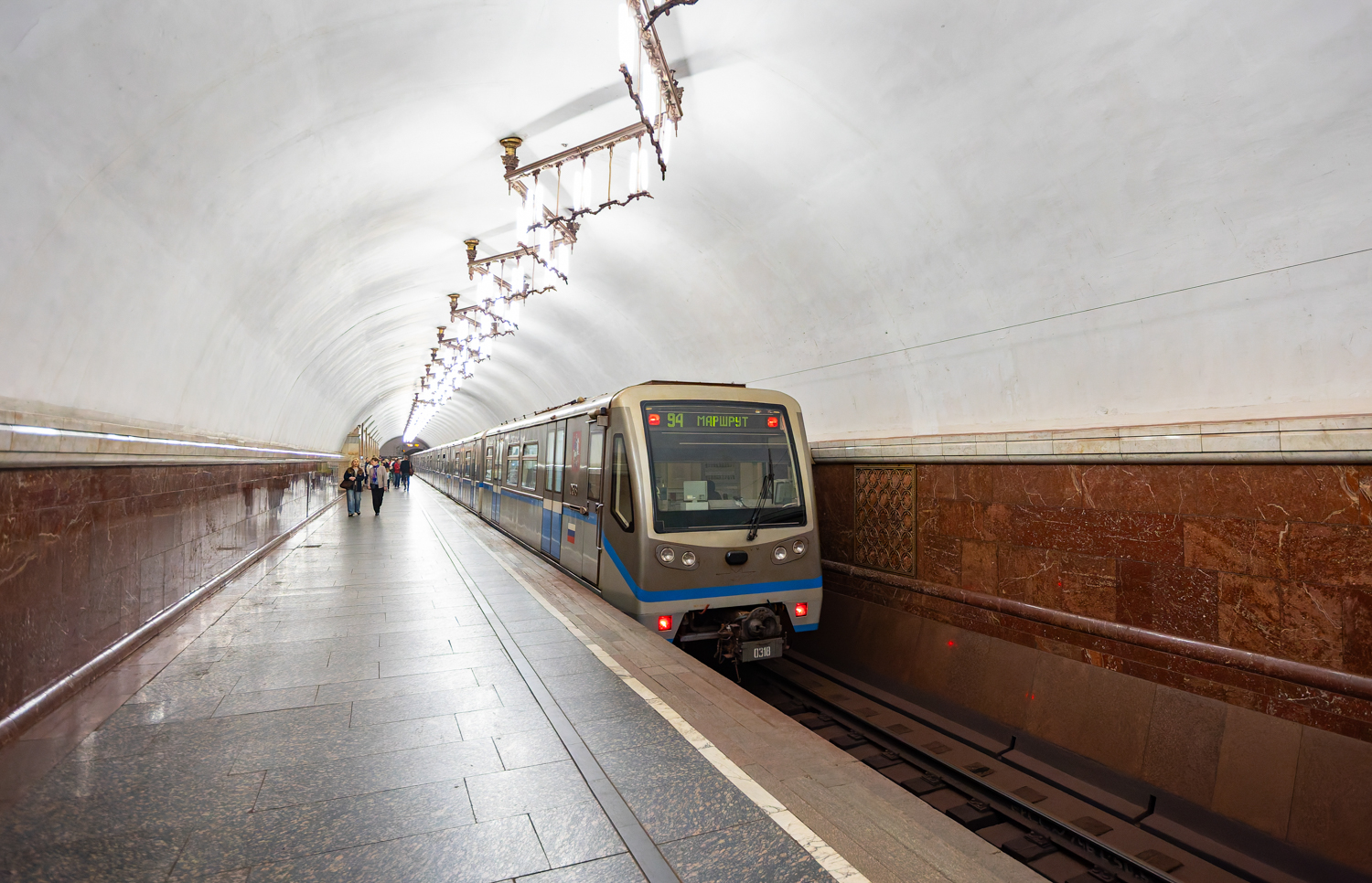 Moscou, 81-740.4 “Rusich” N°. 0318; Moscou — Festive events, exhibitions of rolling stock and a train parade dedicated to the 90th anniversary of the Moscow Metro on May 15-18, 2025