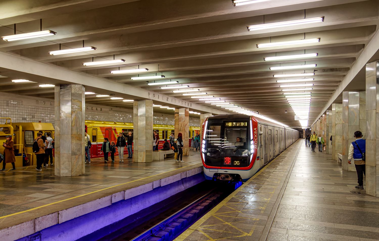 Москва, 81-765 «Москва» № 65004; Москва — Метрополитен — [7] Таганско-Краснопресненская линия; Москва — Праздничные мероприятия, выставки подвижного состава и Парад поездов к 90-летию Московского метрополитена 15 — 18 мая 2025