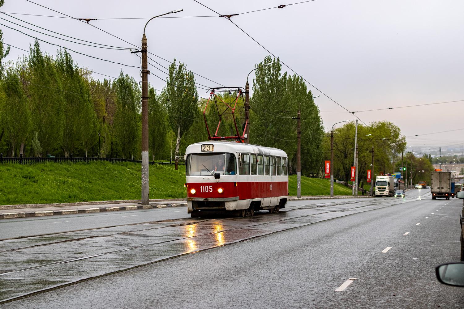 Самара, Tatra T3SU (двухдверная) № 1105