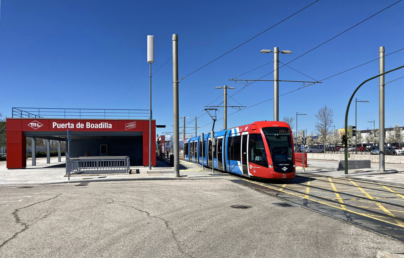 Мадрид, Alstom Citadis 302 № 102; Мадрид — Трамвайные линии и инфраструктура — Линия ML2, ML3