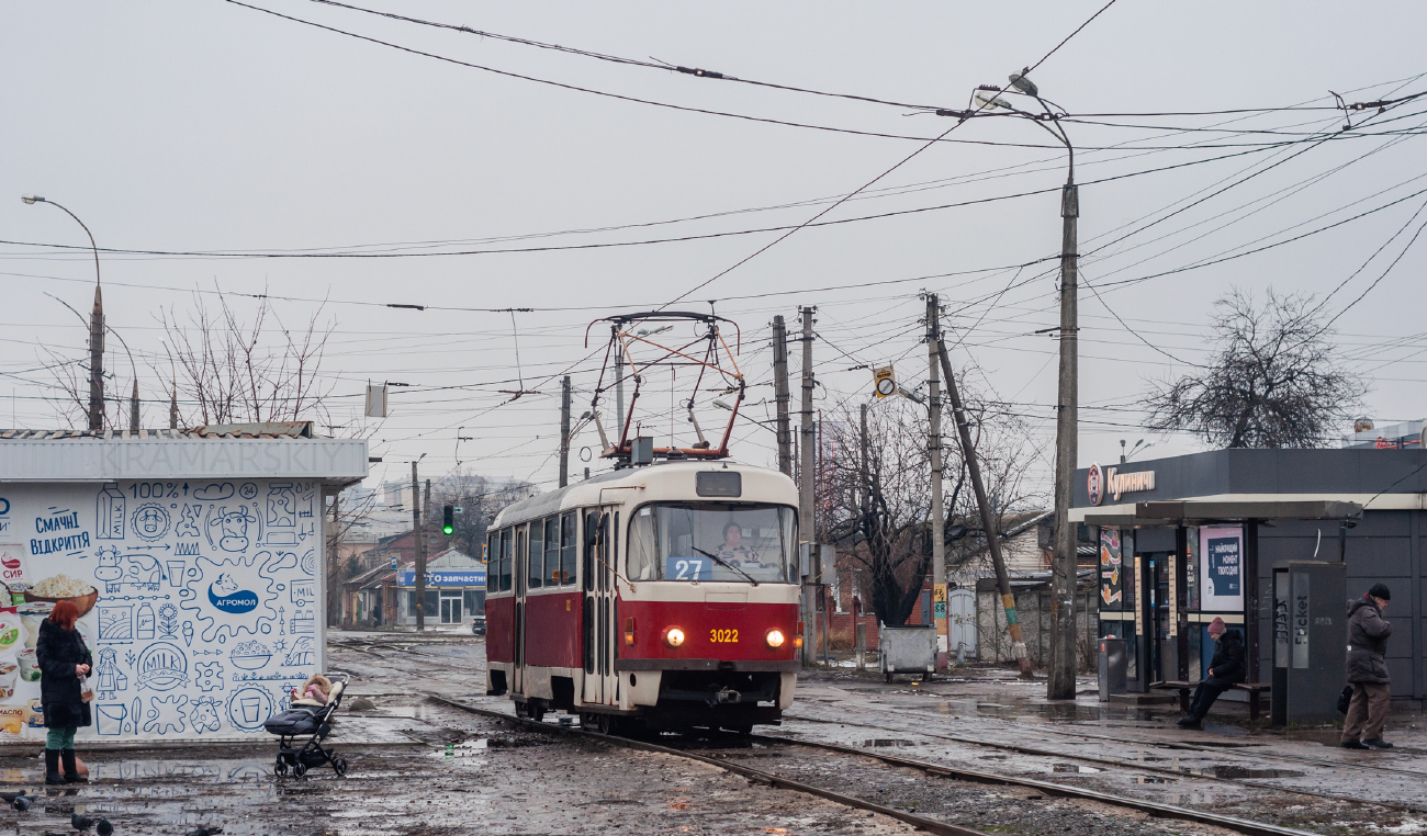 Харьков, Tatra T3SUCS № 3022