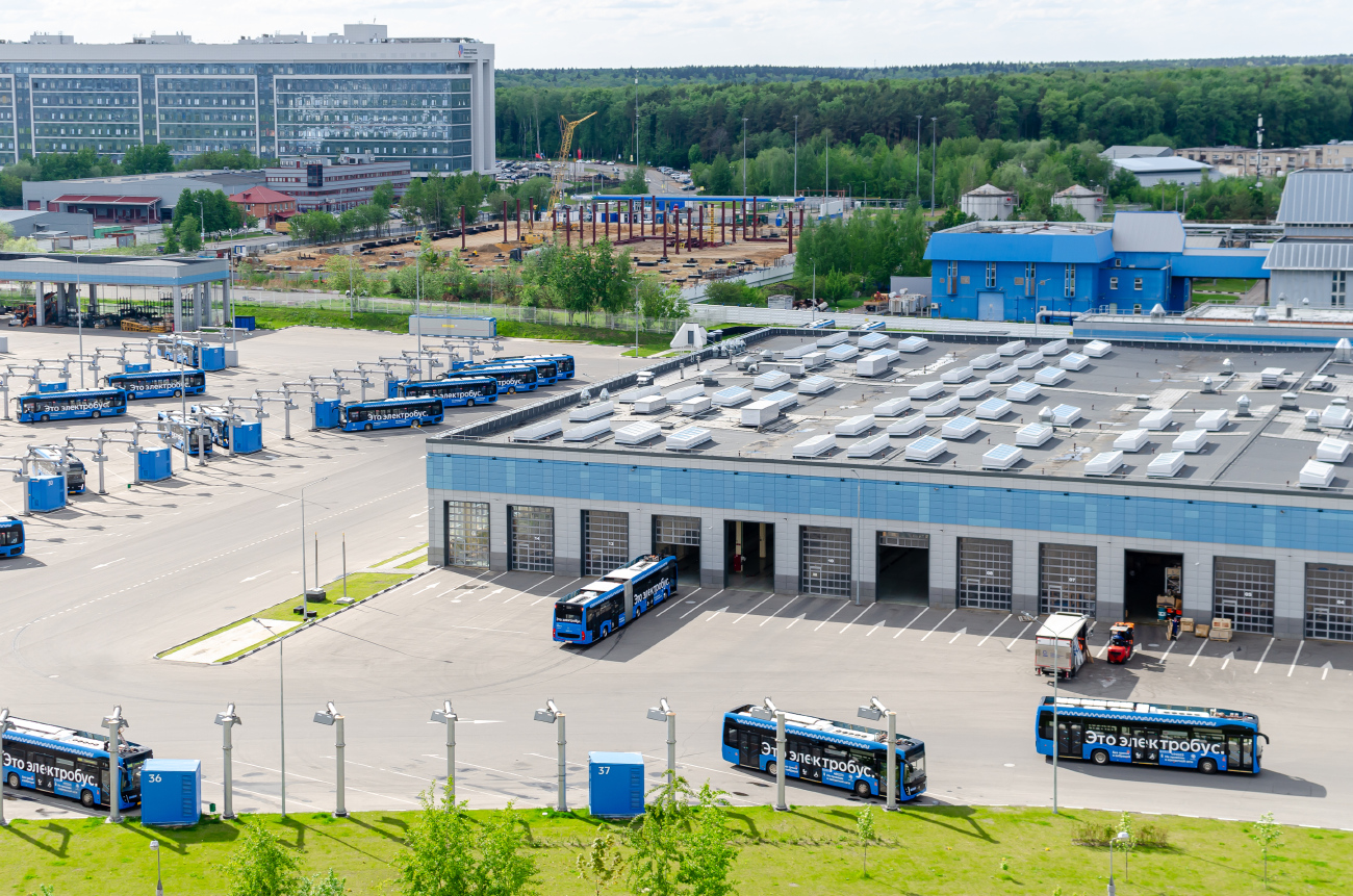 Москва — Виды с высоты; Москва — Электробусный парк "Митино"