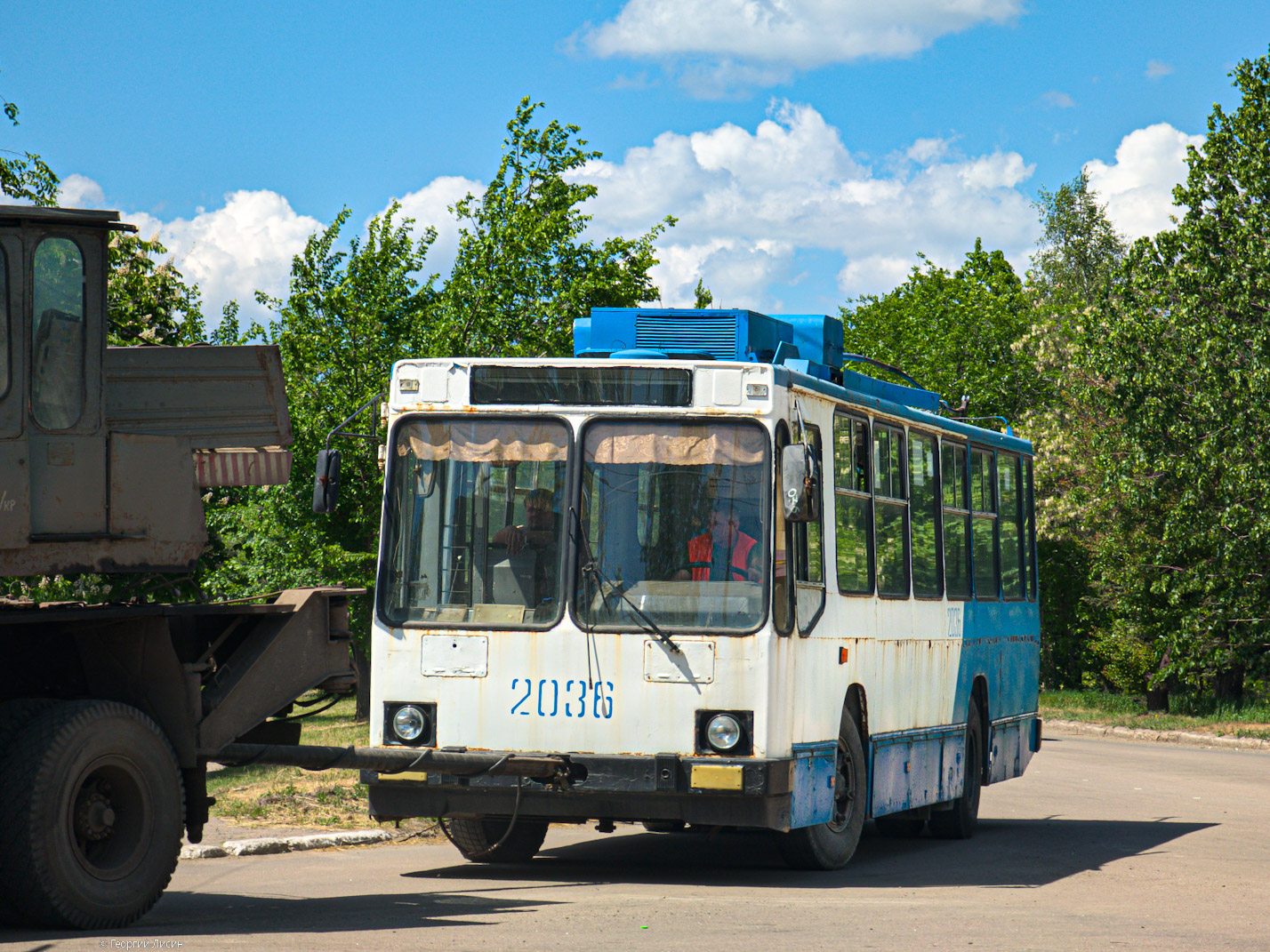 Макеевка, ЮМЗ Т2 мод. 7 № 2036; Донецк — Разные троллейбусные фотографии; Макеевка — Разные фотографии