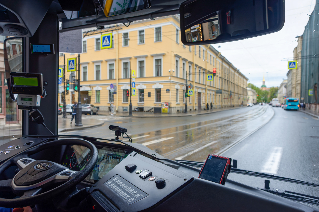 Санкт-Петербург, ПКТС-6281.01 «Адмирал» № зав.441; Санкт-Петербург — Вид из кабины троллейбуса