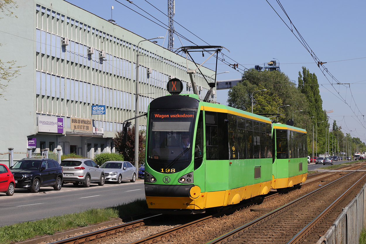 Познань, Konstal 105N-Alfa HF07 № 198
