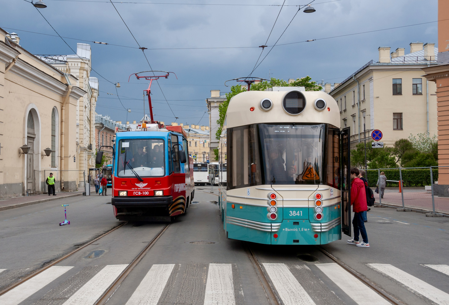 Санкт-Петербург, ТС79 № ГСВ-100; Санкт-Петербург, 71-421Р «Довлатов» № 3841; Санкт-Петербург — Фестиваль «ТранспортФест — 2025»