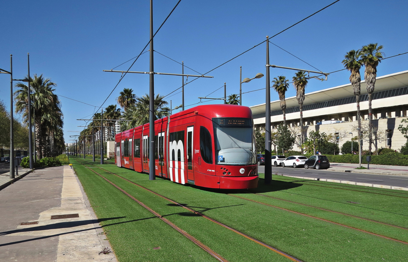 Valensija, Bombardier Flexity Outlook nr. 4206; Valensija — Tramway Lines and Infrastructure