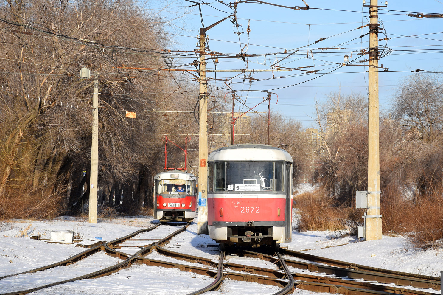 Волгоград, Tatra T3SU (двухдверная) № 2672
