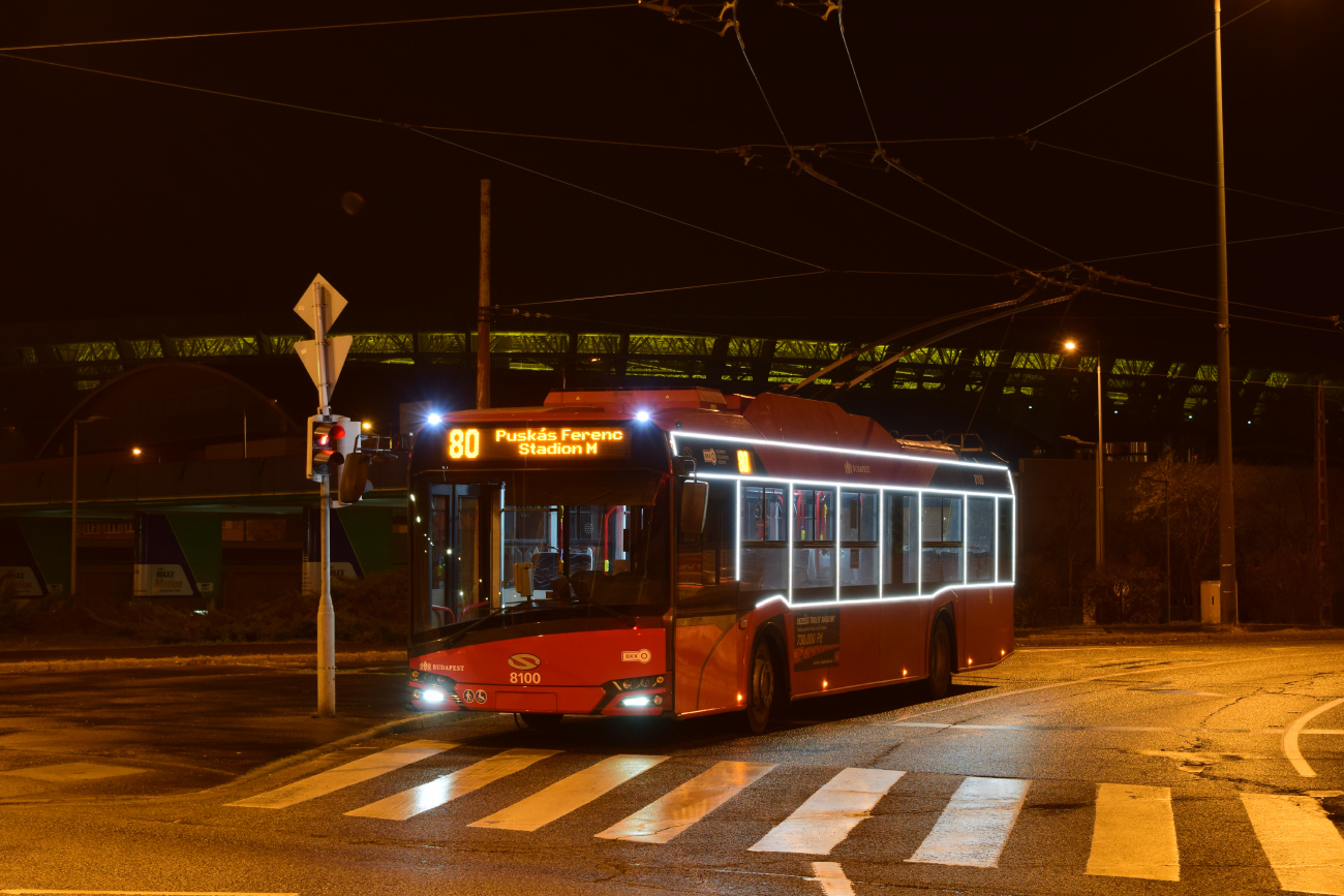 Будапешт, Solaris Trollino IV 12 Škoda № 8100; Будапешт — Рождественский транспорт