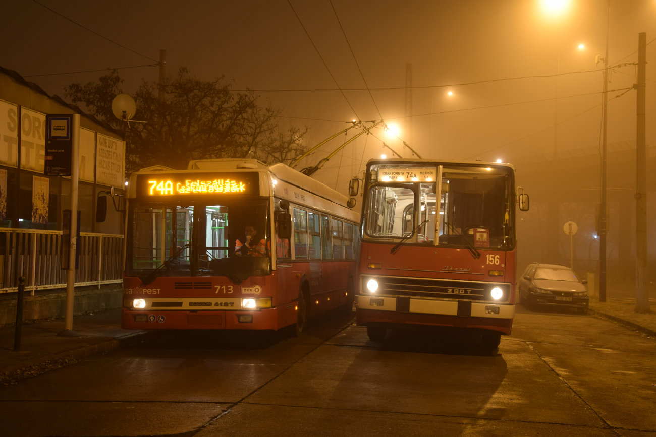 Будапешт, Ikarus 412.81 № 713; Будапешт, Ikarus 280.91 № 156
