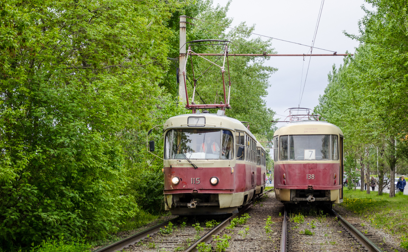 Екатеринбург, Tatra T3SU (двухдверная) № 115; Екатеринбург, Tatra T3SU № 138