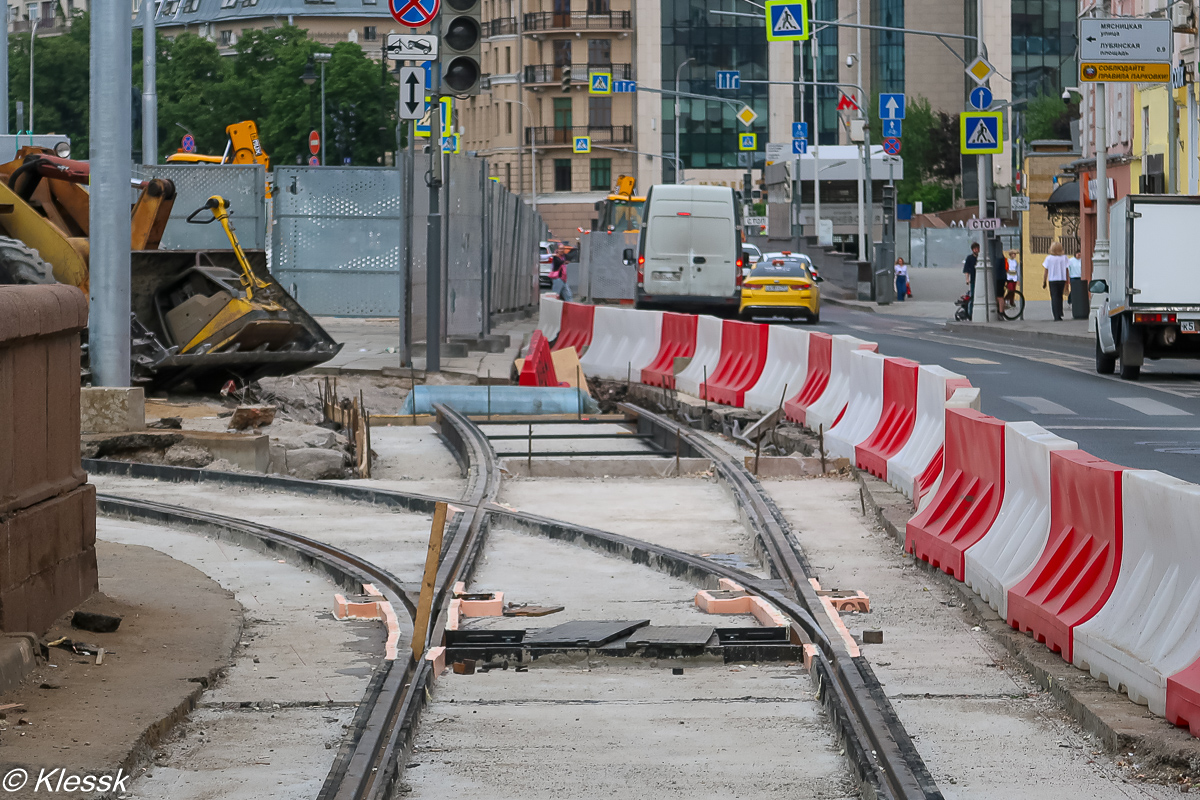 Москва — Строительство трамвайной линии на проспекте Академика Сахарова Москва — Строительство трамвайной линии на проспекте Академика Сахарова