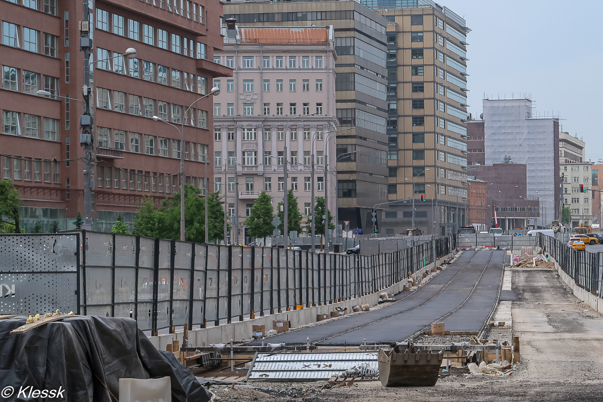 Москва — Строительство трамвайной линии на проспекте Академика Сахарова Москва — Строительство трамвайной линии на проспекте Академика Сахарова