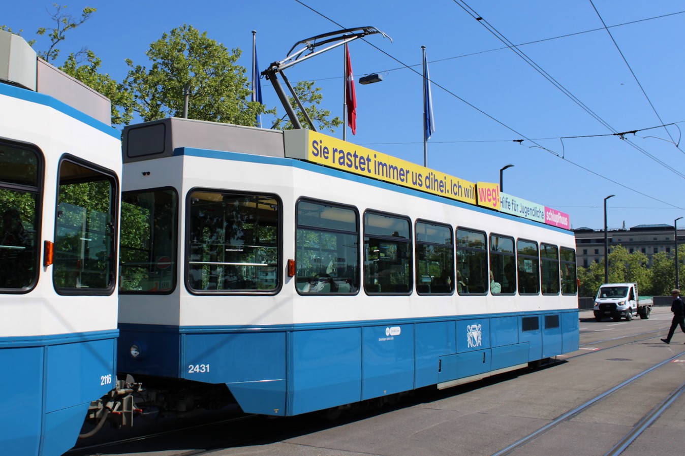 Zurich, SWP/SIG/ABB Be 2/4 "Tram 2000 Pony" № 2431
