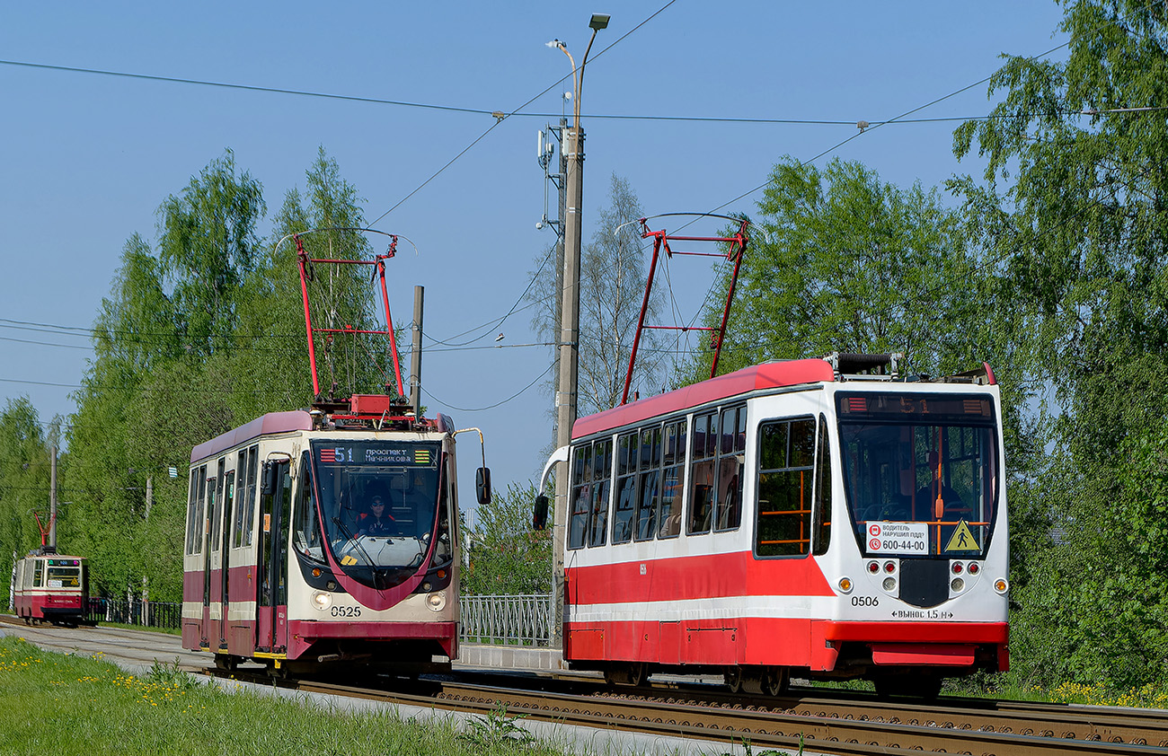 Санкт-Петербург, 71-134А (ЛМ-99АВН) № 0525; Санкт-Петербург, 71-134А (ЛМ-99АВН) № 0506