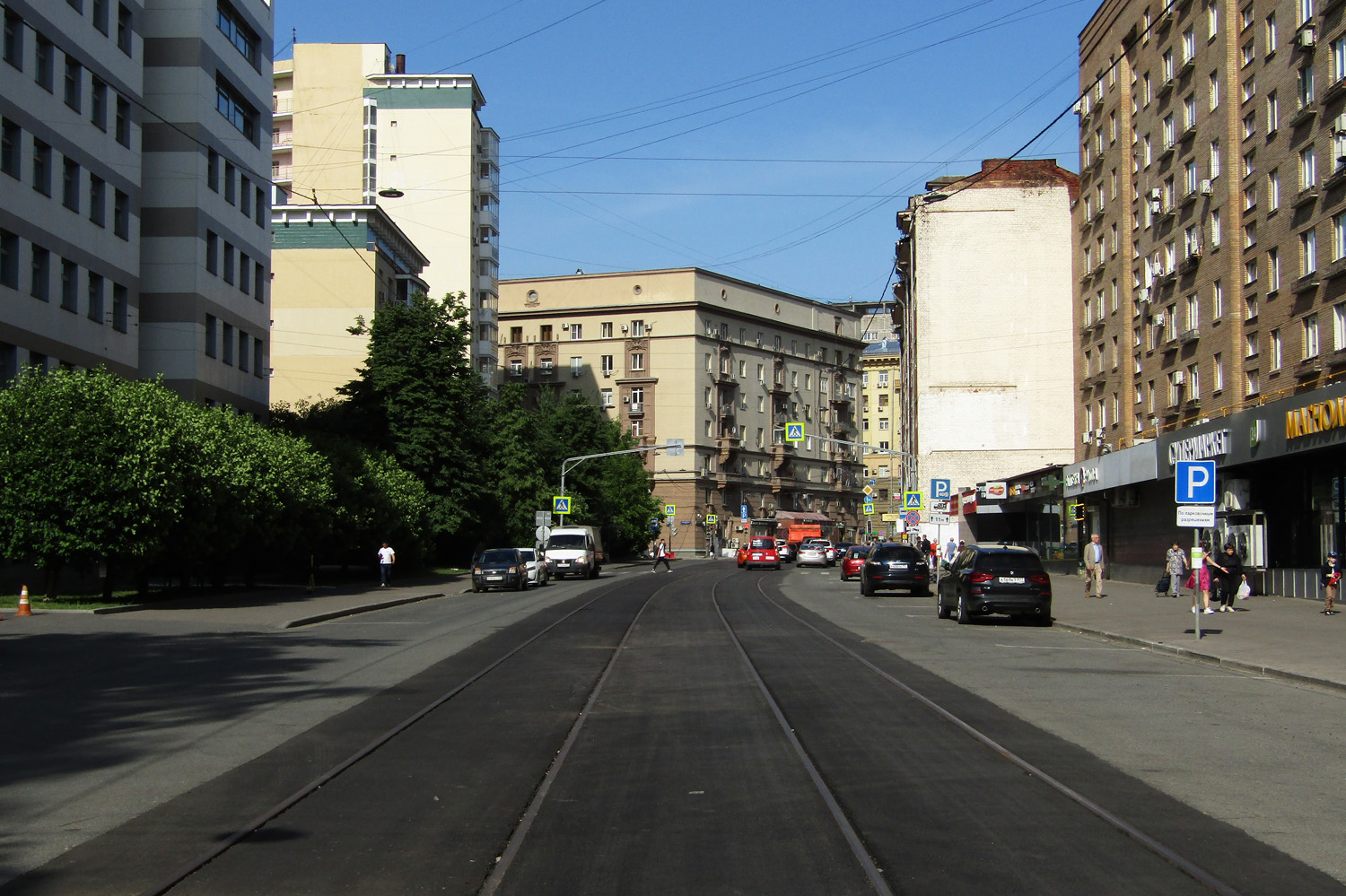 Moscow — Rebuild of the tram line along Trifonovskaya Street & Gilyarovskogo Street to Rijskaya Square