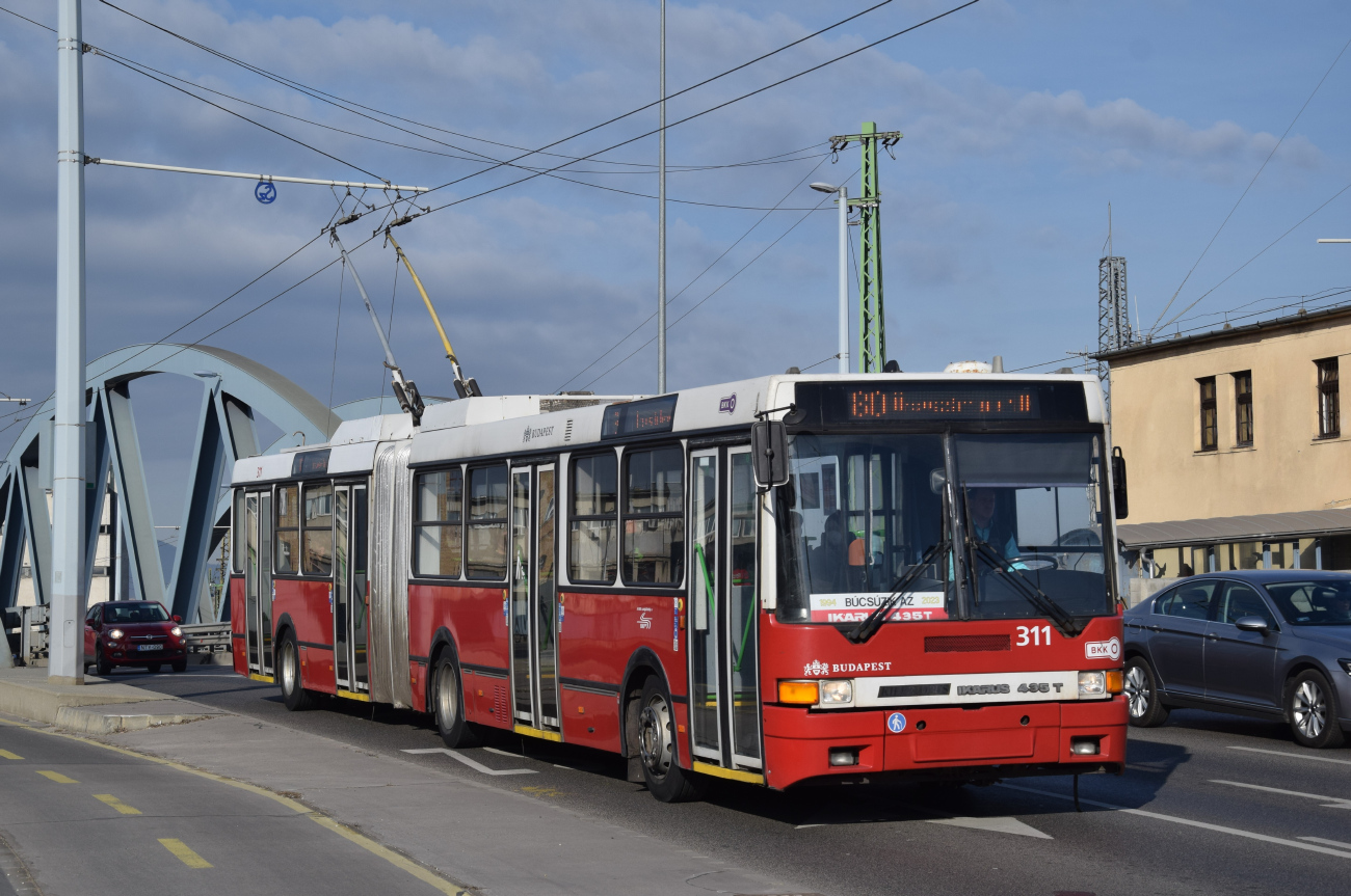 Будапешт, Ikarus 435.81F № 311; Будапешт — Последний день эксплуатации Ikarus 435T и MAN NGE152 (10.03.2023)