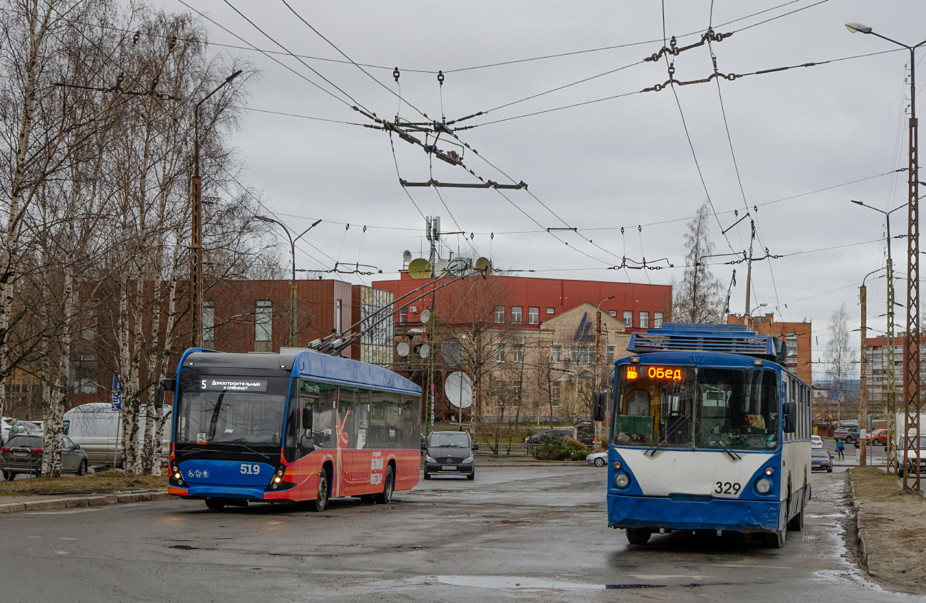 Петрозаводск, ВМЗ-5298.01 «Авангард» № 519; Петрозаводск, ВЗТМ-5284 № 329
