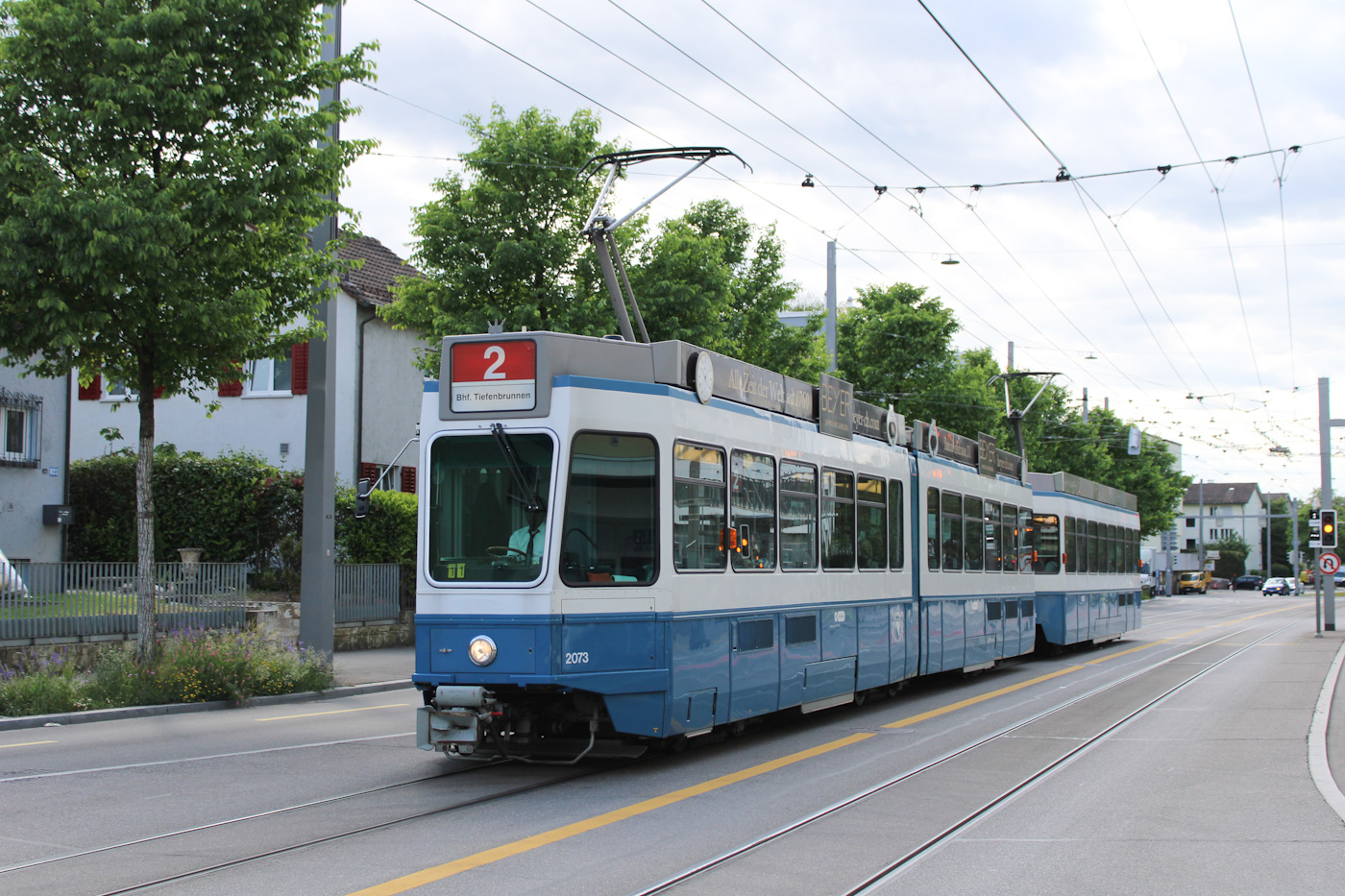 Zurich, SWP/SIG/BBC Be 4/6 "Tram 2000" № 2073