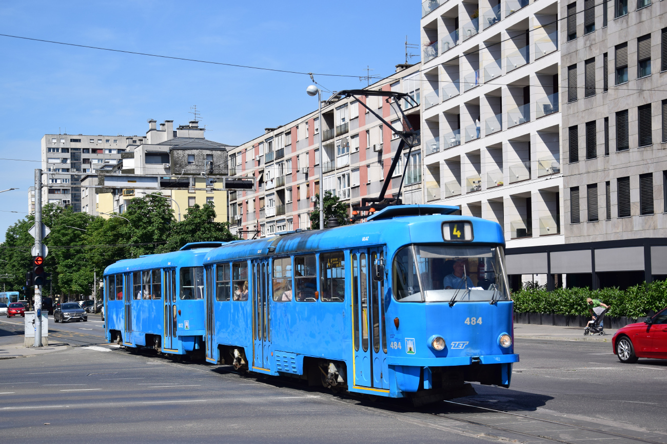 Загреб, Tatra T4YU № 484