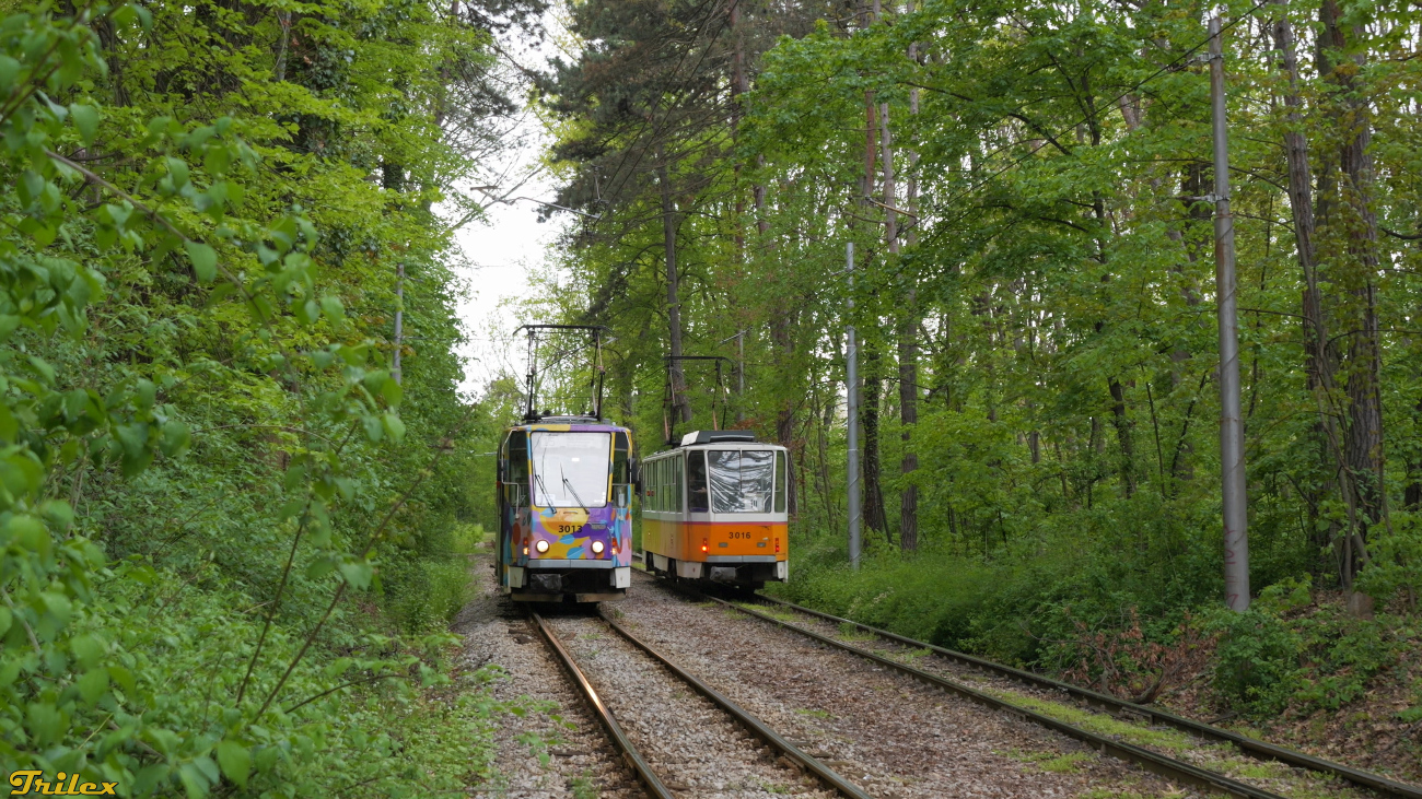 София, Tatra T6A2B № 3013; София, Tatra T6A2B № 3016