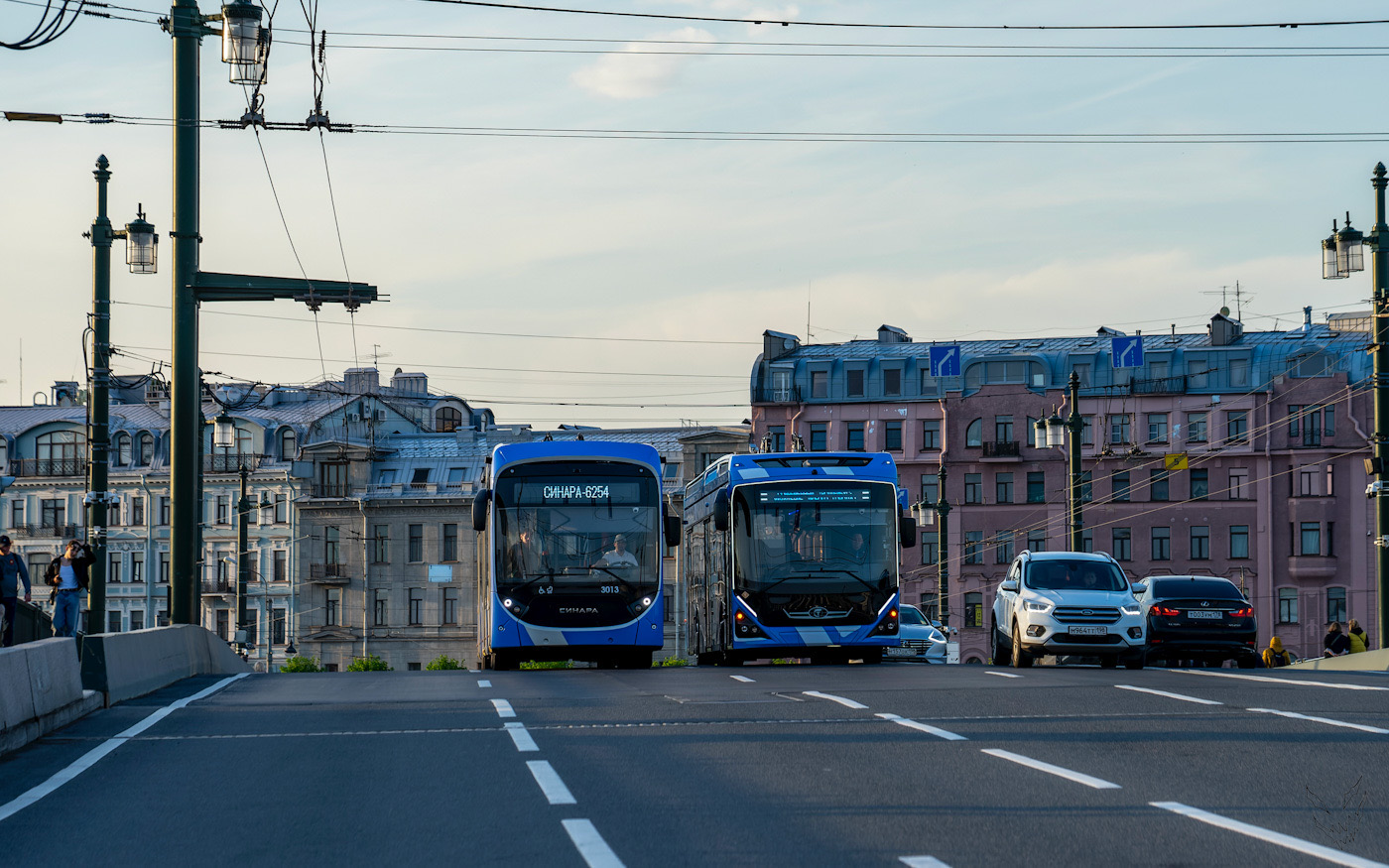 Санкт-Петербург, Синара 6254.00 № 3013; Санкт-Петербург, ПКТС-6281.01 «Адмирал» № зав.441; Санкт-Петербург — Обкатка троллейбуса ПКТС-6281.01 «Адмирал» — весна 2025