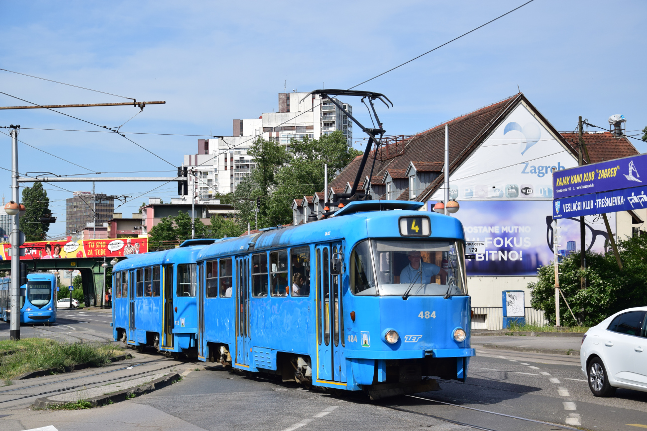 Загреб, Tatra T4YU № 484