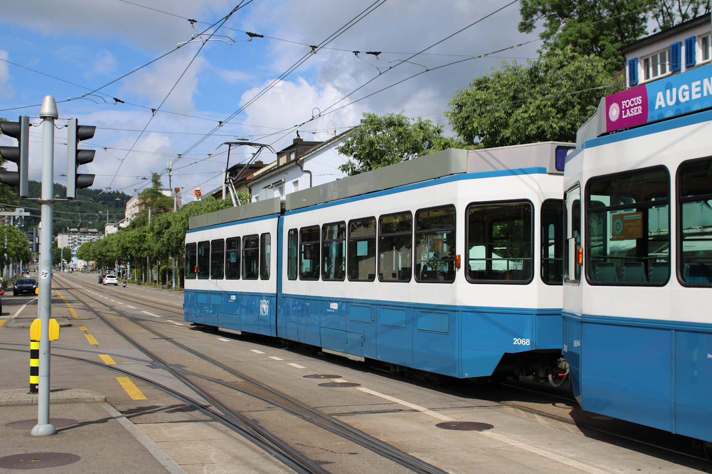 Zurich, SWP/SIG/BBC Be 4/6 "Tram 2000" № 2068
