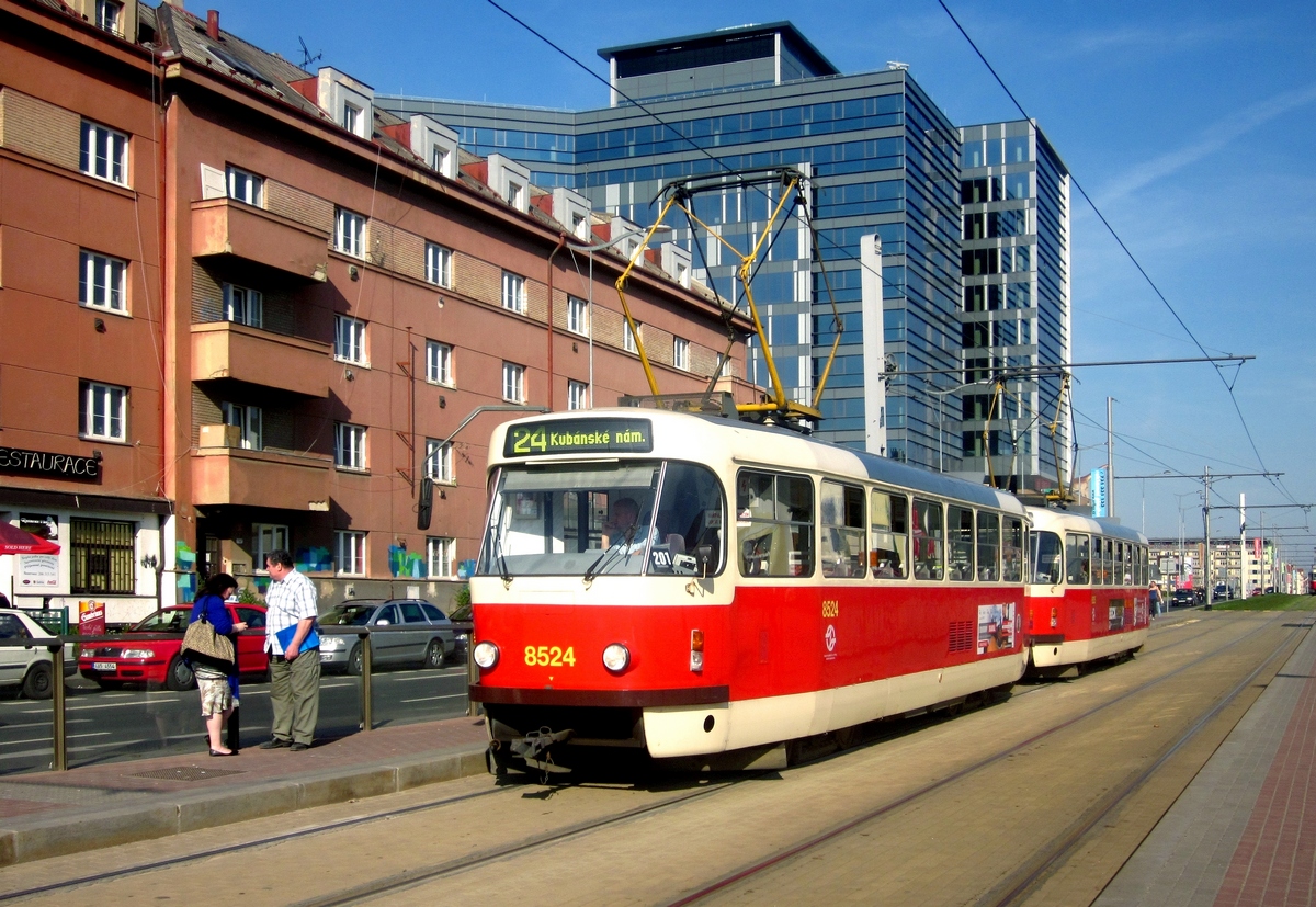 Прага, Tatra T3R.P № 8524