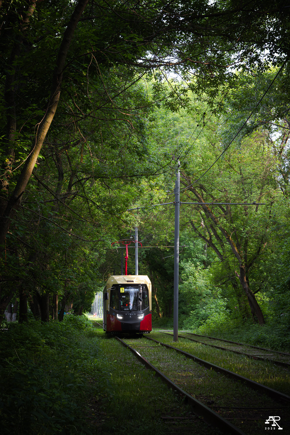 Žemutinis Naugardas, BKM T811 "MiNiN" nr. 1829; Žemutinis Naugardas — Tram lines
