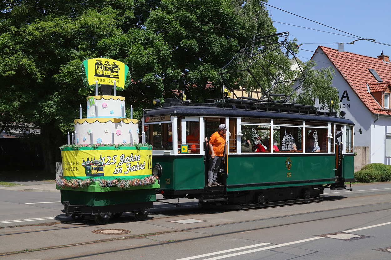 Nordhouse, 2-axle trailer car N°. 01; Nordhouse — 125 years tram in Nordhausen