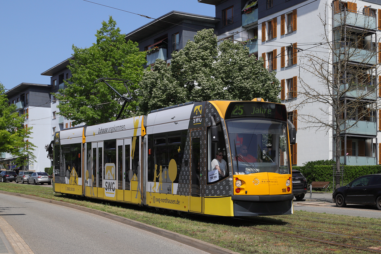 Нордхаузен, Siemens Combino Advanced № 106; Нордхаузен — 125-летие трамвая в Нордхаузене