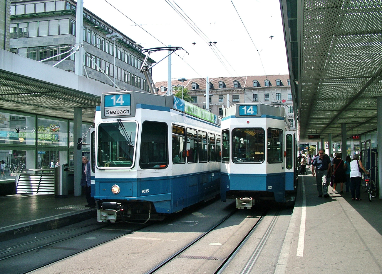 Цюрих, SWS/SWP/BBC Be 4/6 "Tram 2000" (без кабины) № 2302