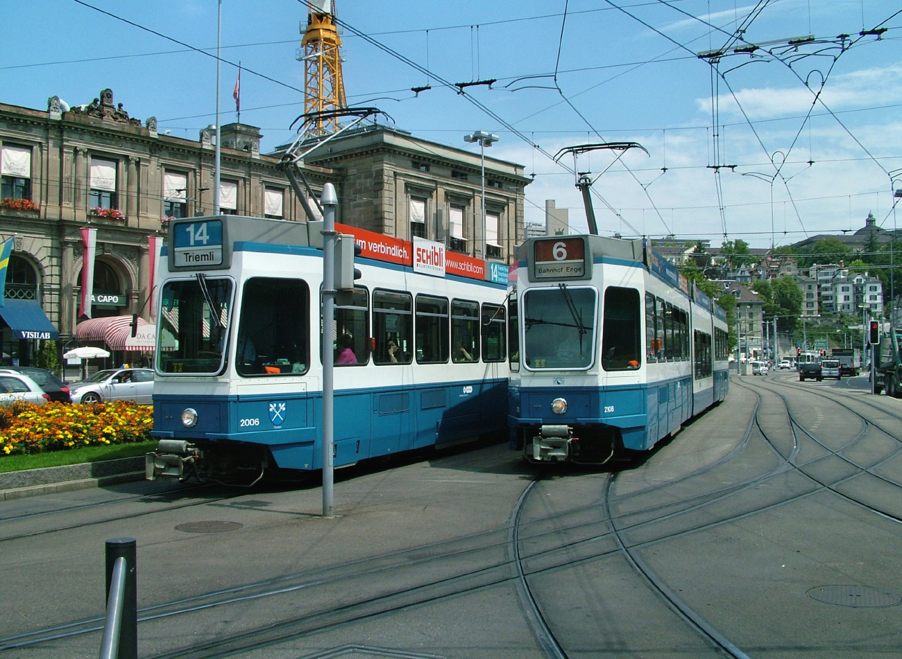 Цюрих, SWP/SIG/ABB Be 4/8 "Tram 2000 Sänfte" № 2108; Цюрих — Линии и инфраструктура
