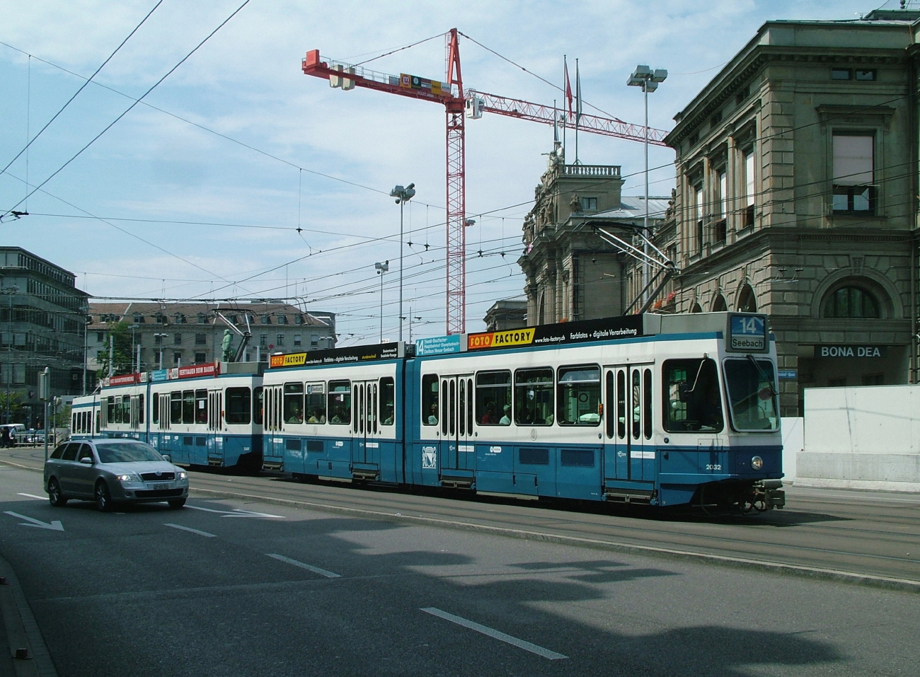 Цюрих, SWS/SWP/BBC Be 4/6 "Tram 2000" № 2032
