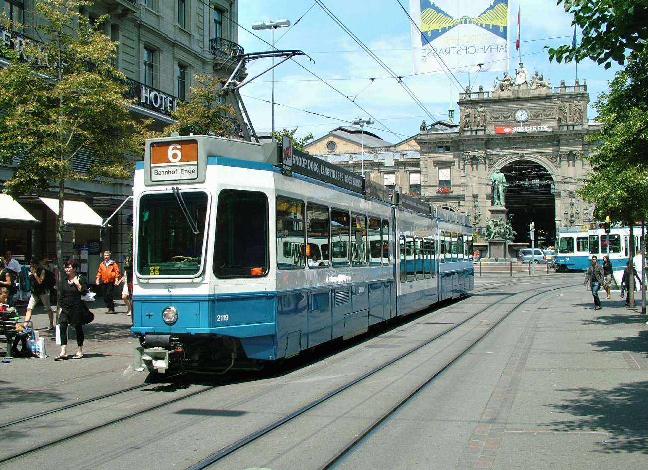 Zurich, SWP/SIG/ABB Be 4/8 "Tram 2000 Sänfte" Br. 2119