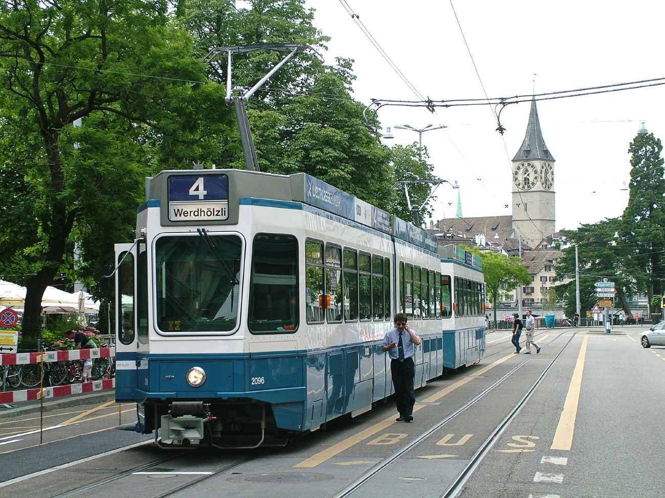 Zürich, SWP/SIG/BBC Be 4/6 "Tram 2000" # 2096