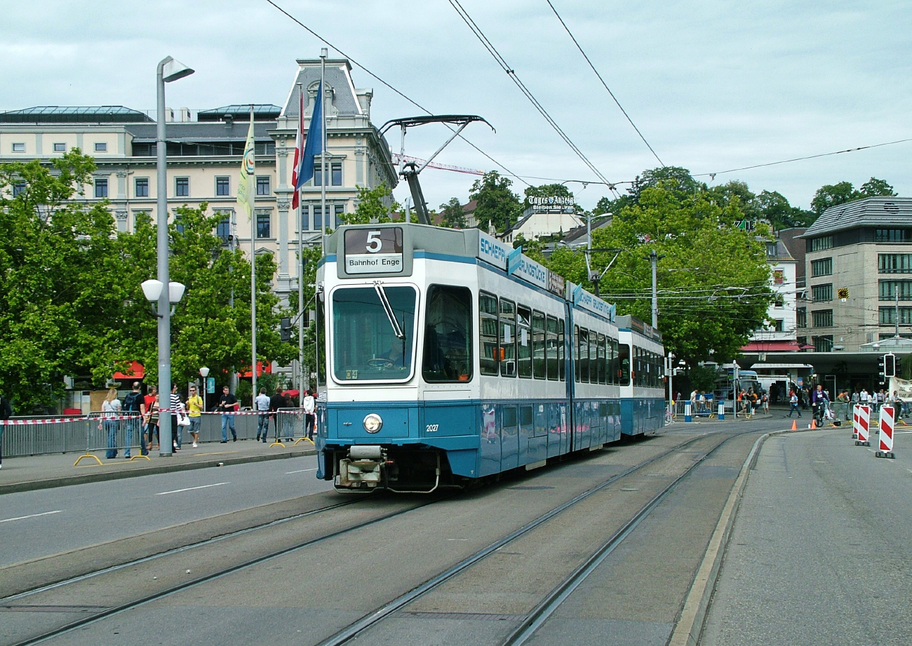 Цюрих, SWS/SWP/BBC Be 4/6 "Tram 2000" № 2027 Цюрих, SWS/SWP/BBC Be 4/6 "Tram 2000" № 2027