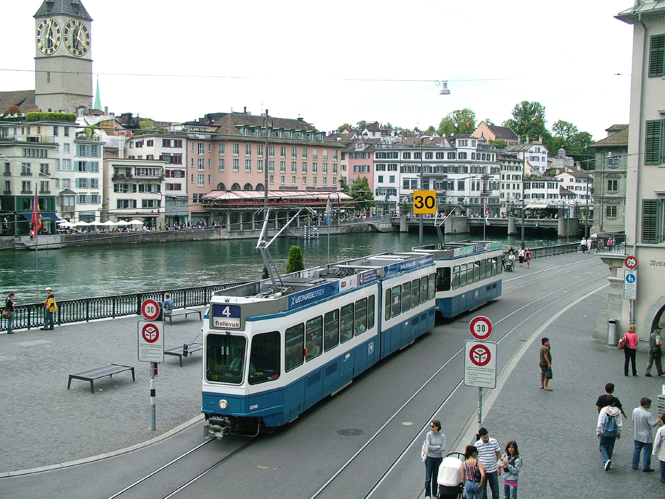 Zürich, SWP/SIG/BBC Be 4/6 "Tram 2000" № 2096