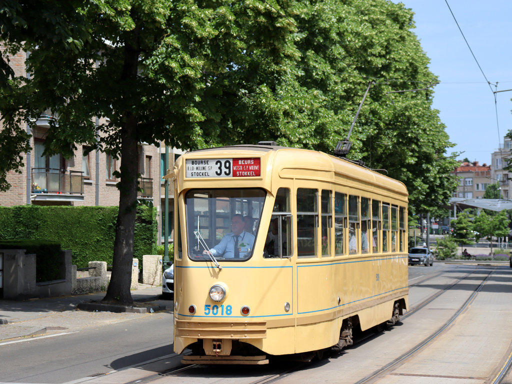 Brussels, MIVB/STIB Series 5000 (modernized) № 5018; Brussels — 100 years of the line 39 (15/06/2025)